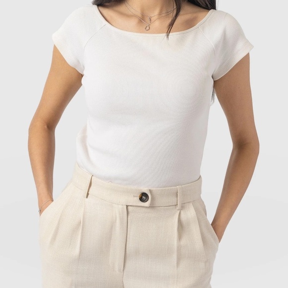 Saint + Sofia - Riviera Tee - Cream - Sz 16 - Picture 1 of 8